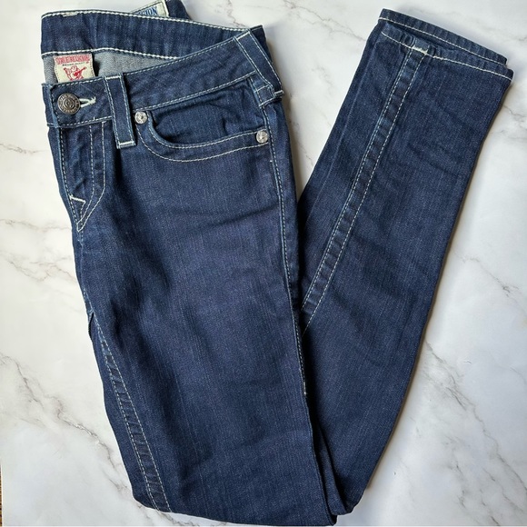 True Religion US 27 Julie Skinny Jeans with Rhinestones - Picture 3 of 15